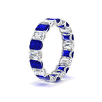Load image into Gallery viewer, Emerald Cut Diamond Eternity Band 5 Carat
