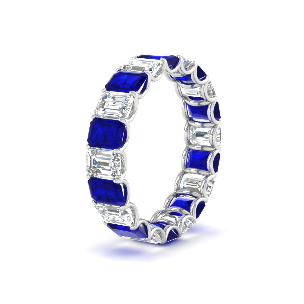 Emerald Cut Diamond Eternity Band 5 Carat
