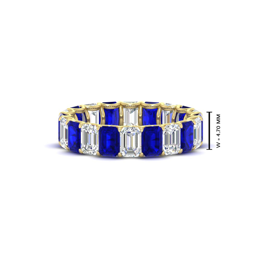 Emerald Cut Diamond Eternity Band 5 Carat
