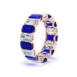 Load image into Gallery viewer, Emerald Cut Diamond Eternity Band 7 Carat
