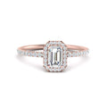 Thumbnail 1 - emerald-cut-diamond-halo-petite-engagement-ring-in-rose-gold-FD8523EMRANGLE3-NL-RG