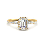 Load image into Gallery viewer, emerald-cut-diamond-halo-petite-engagement-ring-in-yellow-gold-FD8523EMRANGLE3-NL-YG
