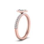 Load image into Gallery viewer, emerald-cut-diamond-halo-wedding-ring-set-in-rose-gold-FD8523EM-NL-RG
