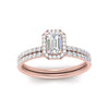 Load image into Gallery viewer, emerald-cut-diamond-halo-wedding-ring-set-in-rose-gold-FD8523EM-NL-RG