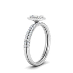 Load image into Gallery viewer, emerald-cut-diamond-halo-wedding-ring-set-in-white-gold-FD8523EM-NL-WG
