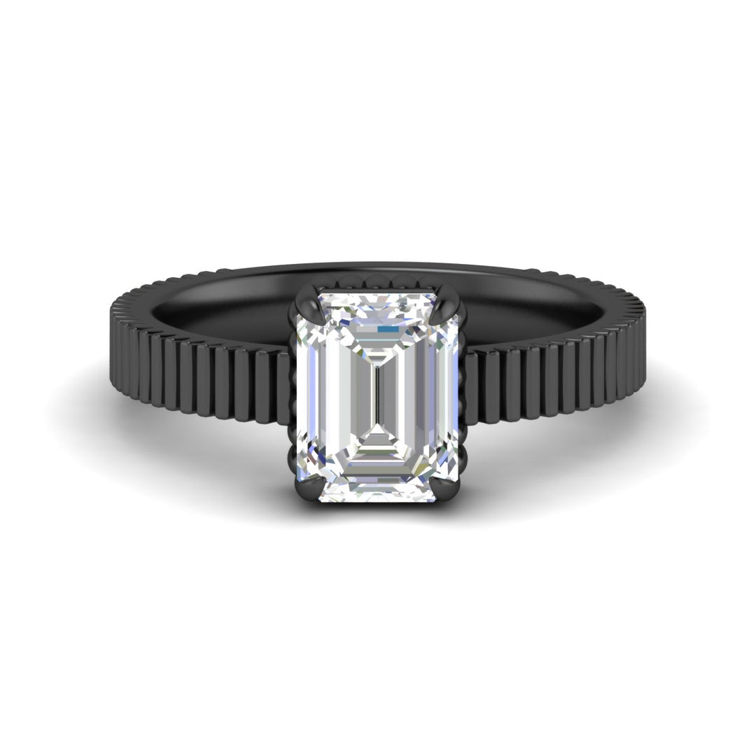 emerald-cut-diamond-solitaire-ring-with-ribbed-band-detail-in-black-gold-fdenr11663emsleep-nl-bg