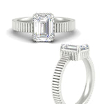 Load image into Gallery viewer, emerald-cut-diamond-solitaire-ring-with-ribbed-band-detail-in-platinum-fdenr11663emangle3-nl-wg