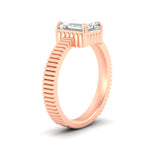 Load image into Gallery viewer, emerald-cut-diamond-solitaire-ring-with-ribbed-band-detail-in-rose-gold-fdenr11663emangle2-nl-rg