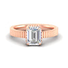 Load image into Gallery viewer, emerald-cut-diamond-solitaire-ring-with-ribbed-band-detail-in-rose-gold-fdenr11663emsleep-nl-rg