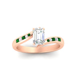 Load image into Gallery viewer, emerald-cut-diamond-swirl-channel-set-emerald-wedding-ring-in-rose-gold-FDENS4028EMRGEMGRANGLE5-NL-RG.jpg?v=1754995878