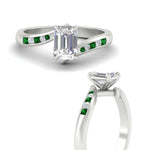 Load image into Gallery viewer, emerald-cut-diamond-swirl-channel-set-emerald-wedding-ring-in-white-gold-FDENS4028EMRGEMGRANGLE3-NL-WG.jpg?v=1754995879