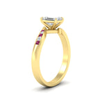 Load image into Gallery viewer, emerald-cut-diamond-swirl-channel-set-pink-sapphire-wedding-ring-in-yellow-gold-FDENS4028EMRGSADRPIANGLE2-NL-YG_17082a24-3ce6-4f66-9520-e1d0a7eddb1a.jpg?v=1754996056