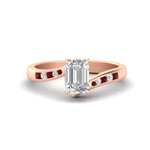 Load image into Gallery viewer, emerald-cut-diamond-swirl-channel-set-ruby-wedding-ring-in-rose-gold-FDENS4028EMRGRUDR-NL-RG.jpg?v=1754995880