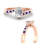Load image into Gallery viewer, emerald-cut-diamond-swirl-channel-set-sapphire-wedding-ring-in-rose-gold-FDENS4028EMRGSABLANGLE3-NL-RG.jpg?v=1754995873