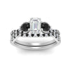 Load image into Gallery viewer, emerald-cut-diamond-twisted-floral-prong-black-diamond-wedding-set-white-gold-FD10257EMGBLACK-ANGLE5-NL-WG?v=1756359975