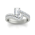 Load image into Gallery viewer, emerald-cut-diamond-wedding-ring-set-in-FDENS3007EM-NL-WG
