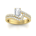 Load image into Gallery viewer, emerald-cut-diamond-wedding-ring-set-in-FDENS3007EM-NL-YG
