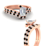 Load image into Gallery viewer, emerald-cut-diamond-wedding-ring-set-with-black-diamond-in-FDENS3007EMGBLACK-NL-RG
