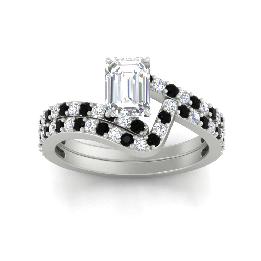 emerald-cut-diamond-wedding-ring-set-with-black-diamond-in-FDENS3007EMGBLACK-NL-WG