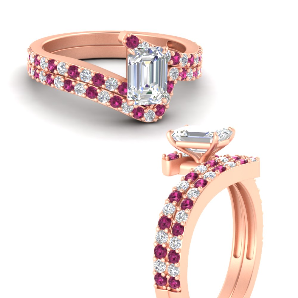 emerald-cut-diamond-wedding-ring-set-with-pink-sapphire-in-FDENS3007EMGSADRPI-NL-RG