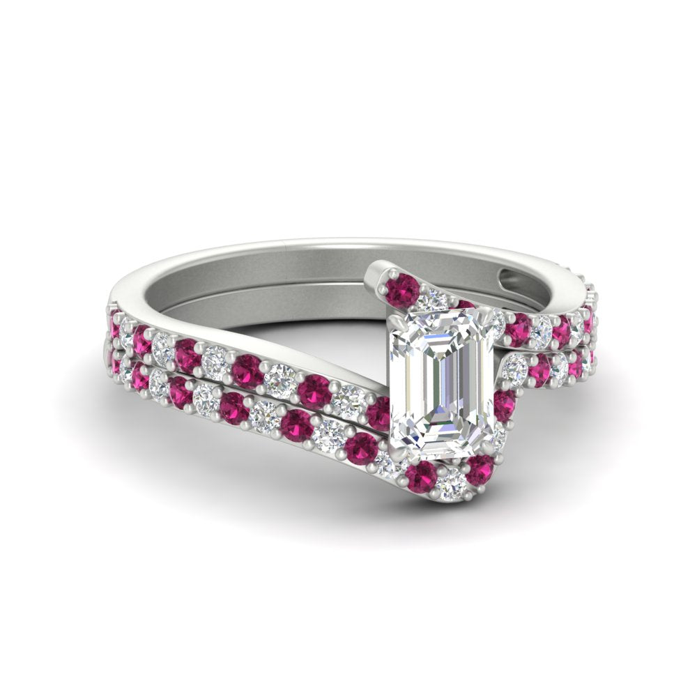emerald-cut-diamond-wedding-ring-set-with-pink-sapphire-in-FDENS3007EMGSADRPI-NL-WG