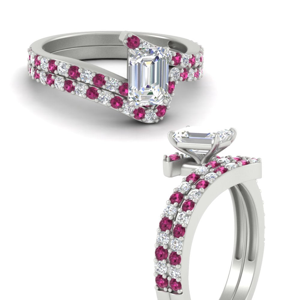 emerald-cut-diamond-wedding-ring-set-with-pink-sapphire-in-FDENS3007EMGSADRPI-NL-WG