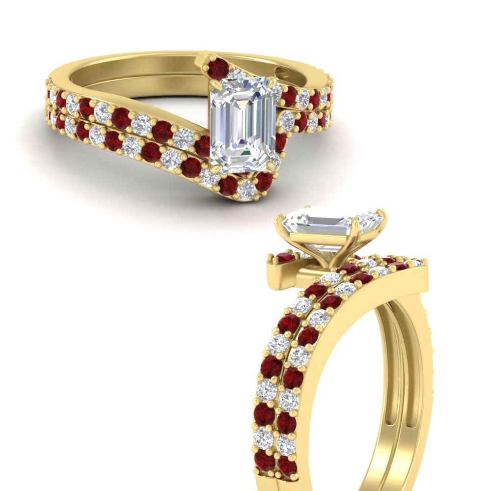 emerald-cut-diamond-wedding-ring-set-with-ruby-in-FDENS3007EMGRUDR-NL-YG