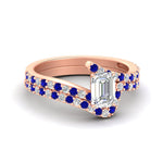 Load image into Gallery viewer, emerald-cut-diamond-wedding-ring-set-with-sapphire-in-FDENS3007EMGSABL-NL-RG
