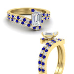 Load image into Gallery viewer, emerald-cut-diamond-wedding-ring-set-with-sapphire-in-FDENS3007EMGSABL-NL-YG

