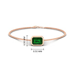 Load image into Gallery viewer, 1 Carat Bezel Set Emerald Chain Bracelet