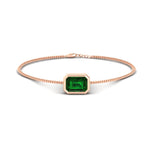 Load image into Gallery viewer, 1 Carat Bezel Set Emerald Chain Bracelet