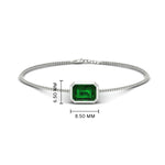 Load image into Gallery viewer, 1 Carat Bezel Set Emerald Chain Bracelet
