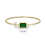 Load image into Gallery viewer, 1 Carat Bezel Set Emerald Chain Bracelet