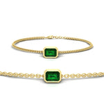 Load image into Gallery viewer, 1 Carat Bezel Set Emerald Chain Bracelet