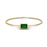 Load image into Gallery viewer, 1 Carat Bezel Set Emerald Chain Bracelet