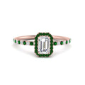 Thumbnail 17 - emerald-cut-emerald-halo-petite-engagement-ring-in-rose-gold-FD8523EMRGEMGRANGLE3-NL-RG