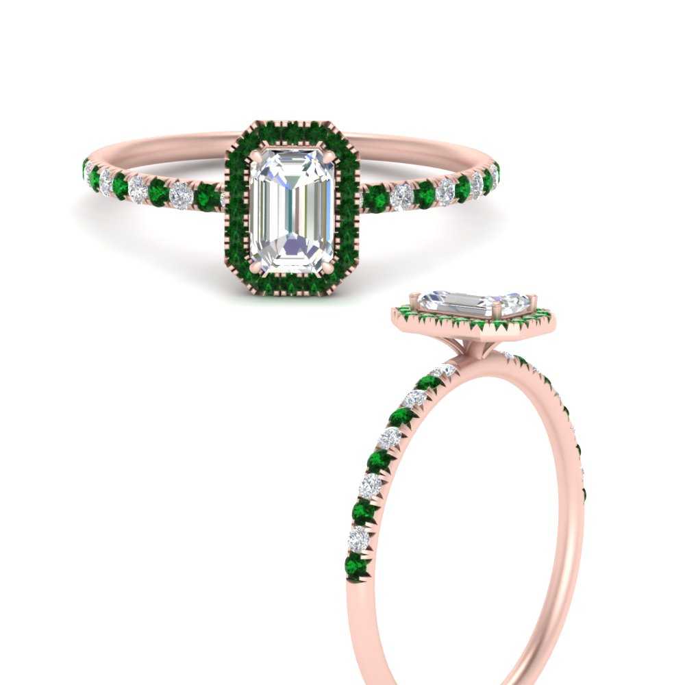 emerald-cut-emerald-halo-petite-engagement-ring-in-rose-gold-FD8523EMRGEMGRANGLE3-NL-RG