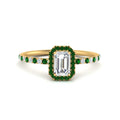 Thumbnail 89 - emerald-cut-emerald-halo-petite-engagement-ring-in-yellow-gold-FD8523EMRGEMGRANGLE3-NL-YG