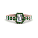 Load image into Gallery viewer, emerald-cut-emerald-halo-wedding-ring-set-in-rose-gold-FD8523EMGEMGR-NL-RG
