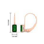 Load image into Gallery viewer, emerald-cut-emerald-leverback-3-ct.-solitaire-earrings-in-rose-gold-FDEAR-9225EMGEMGR-3.00 CT-NL-RG
