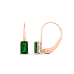 Load image into Gallery viewer, emerald-cut-emerald-leverback-3-ct.-solitaire-earrings-in-rose-gold-FDEAR-9225EMGEMGR-3.00 CT-NL-RG
