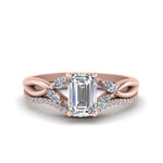 Load image into Gallery viewer, emerald-cut-engagement-ring-with-diamond-band-in-rose-gold-FD8300EMB3-NL-RG.jpg
