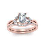 Load image into Gallery viewer, emerald-cut-engagement-ring-with-diamond-band-in-rose-gold-FD8300EMB3-NL-RG.jpg
