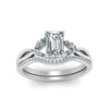 Load image into Gallery viewer, emerald-cut-engagement-ring-with-diamond-band-in-white-gold-FD8300EMB3-NL-WG.jpg