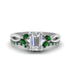 Load image into Gallery viewer, emerald-cut-engagement-ring-with-emerald-band-in-white-gold-FD8300EMB3GEMGR-NL-WG.jpg