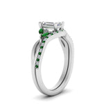 Load image into Gallery viewer, emerald-cut-engagement-ring-with-emerald-band-in-white-gold-FD8300EMB3GEMGR-NL-WG.jpg
