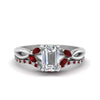 Load image into Gallery viewer, emerald-cut-engagement-ring-with-ruby-band-in-white-gold-FD8300EMB3GRUDR-NL-WG.jpg
