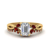 Load image into Gallery viewer, emerald-cut-engagement-ring-with-ruby-band-in-yellow-gold-FD8300EMB3GRUDR-NL-YG.jpg