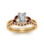 Load image into Gallery viewer, emerald-cut-engagement-ring-with-ruby-band-in-yellow-gold-FD8300EMB3GRUDR-NL-YG.jpg
