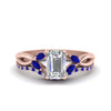 Load image into Gallery viewer, emerald-cut-engagement-ring-with-sapphire-band-in-rose-gold-FD8300EMB3GSABL-NL-RG.jpg